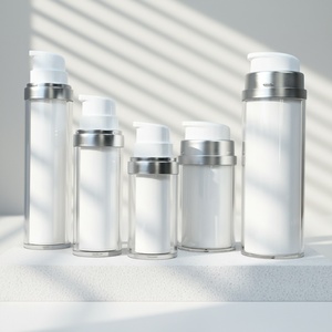 Brand Customized 15ml 30ml 50ml Cosmetic Plastic Lotion <b>Pump</b> <b>Bottle</b> Double Wall Airless Serum <b>Bottle</b> for Skincare Packaging - Product Image 5