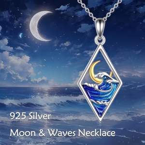 Ciondolo delle maldive mappa dell'isola collana pendente barra diritta 925 gioielli in argento Sterling smalto - Product Image 4