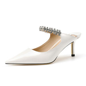 Nuevo producto de verano, zapatos de tacón alto pintados, zapatos de novia para mujer, sandalias casuales de medio tacón con diseño original trenzado - Product Image 2