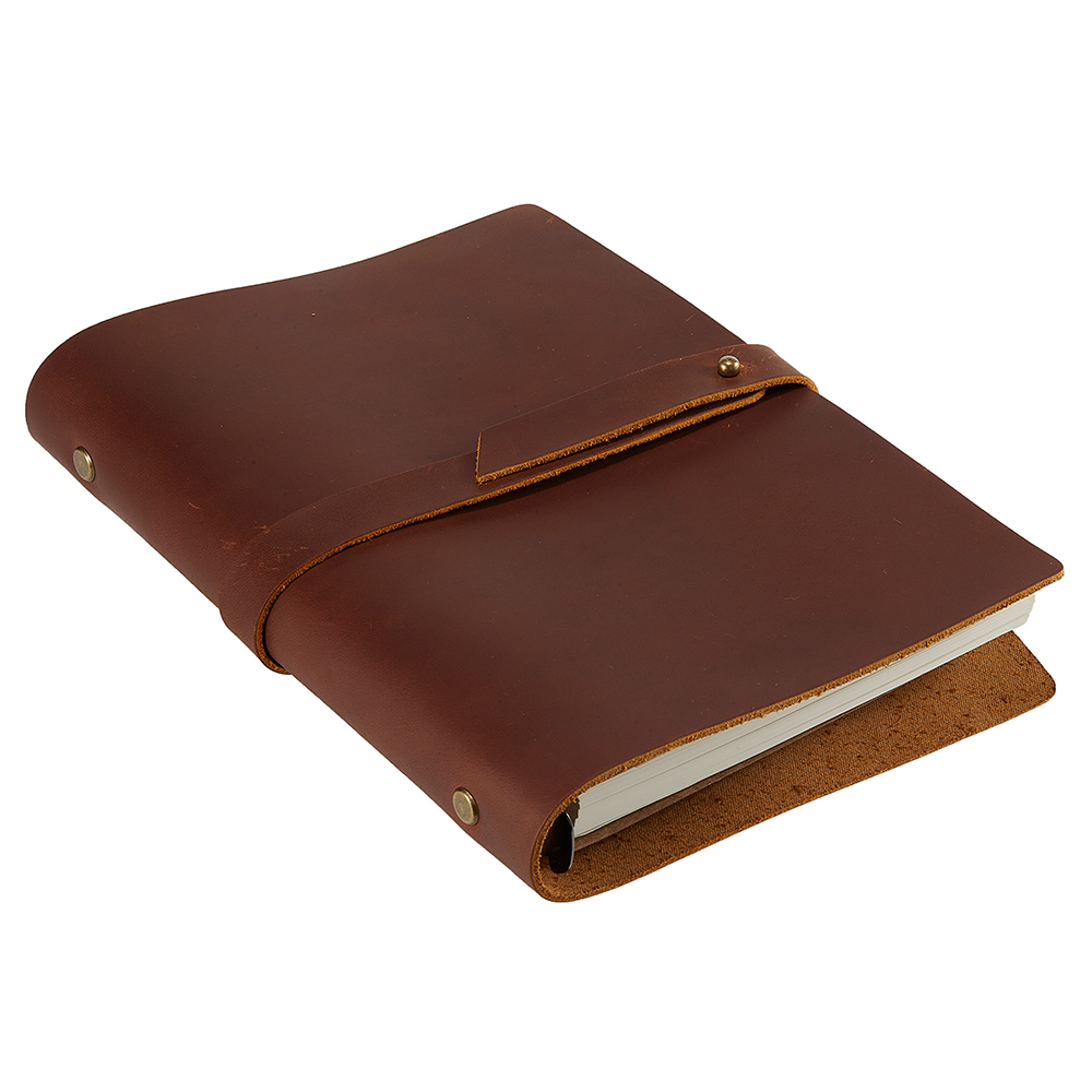 Handmade Genuine Leather A5 Notebook - Vintage & Eco-friendly