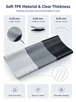 Material TPE suave con gradiente gris de 3 niveles, resistente. Ideal para gimnasio en casa, yoga, pilates y entrenamiento de rehabilitación física.