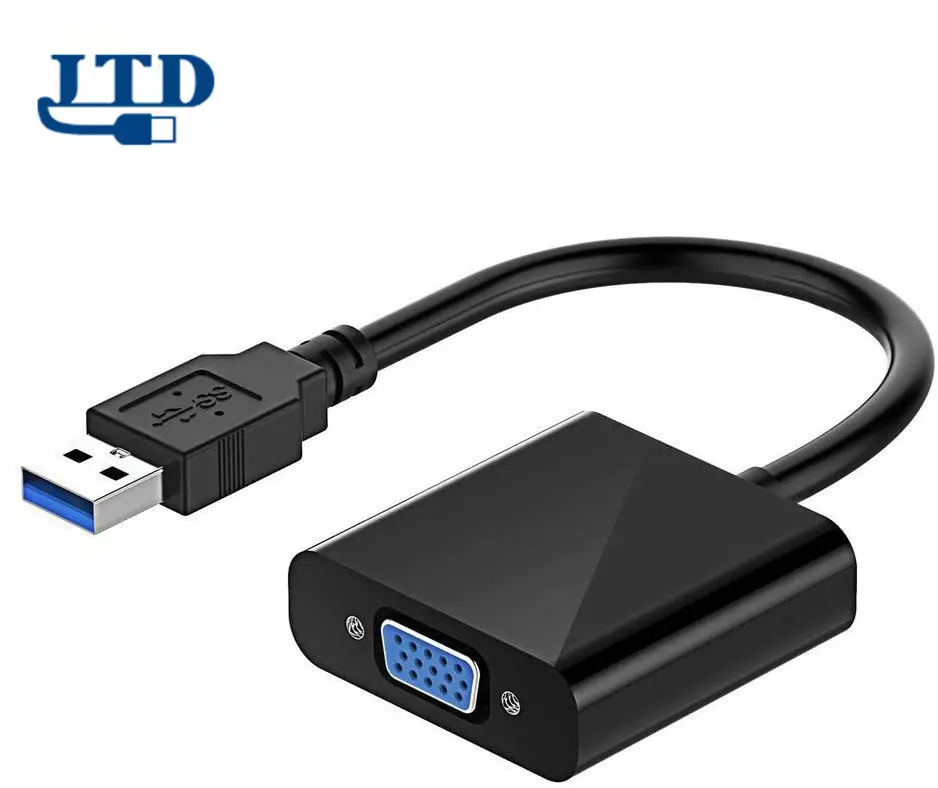 Переходник с USB 3,0 на VGA «штырь-гнездо» с поддержкой высокого разрешения 1080p