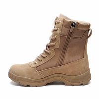 Bottes tactiques unisexes montantes personnalisables en usine, design désert, en maille Oxford, imperméables et respirantes, pour usage extérieur automne-hiver