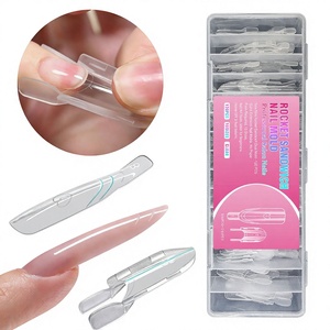 Rocket Sandwich Armor - Moldes Ultrafinos <span class=keywords><strong>para</strong></span> <span class=keywords><strong>Uñas</strong></span>, Transparentes, <span class=keywords><strong>de</strong></span> Extensión Rápida, sin Costuras, 120 Piezas - Product Image 1