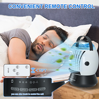 Petit ventilateur d'évaporation 24V intelligent de bureau Cooling Ice Mini ventilateur de refroidissement à tête tremblante portable avec télécommande
