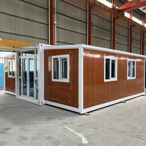 Maison conteneur en acier coloré, <span class=keywords><strong>mobile</strong></span>, amovible, pliable, pour usage extérieur, résidentiel et commercial, à montage rapide - Product Image 1