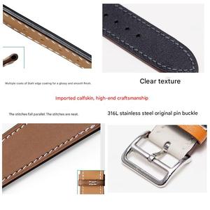 Upro <b>Leather</b> Cuff Strap for apple Watch Band iWatch Bands 38mm 40mm 42mm 44mm Genuine <b>Leather</b> <b>Bracelet</b> - Product Image 4