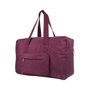 Portable Foldable Travel Duffel Bag Large Capacity Trolley Case Solid Color Outdoor Storage Bag Purple - Product Image 5