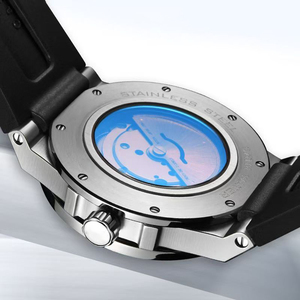 Tùy Chỉnh Người Đàn Ông Sang Trọng Của Thể Thao Sáng Tự Động Diver Đồng Hồ Ban Nhạc Cao Su Chống Nước Thép Trường Hợp 42Mm Lớn Con Trỏ - Product Image 6