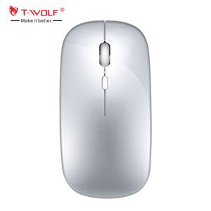 Souris sans fil T-WOLF X1 BT 2.4GH Ultra-mince Souris optique bon marché Souris silencieuse rechargeable 1600DPI pour ordinateur portable <span class=keywords><strong>mac</strong></span> Pc - Product Image 1
