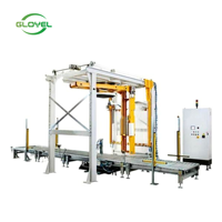 Machine d'emballage pré-étiré de film de couverture supérieure en ligne contrôlée par PLC électrique pour le moteur de noyau d'emballage de produits de boisson alimentaire