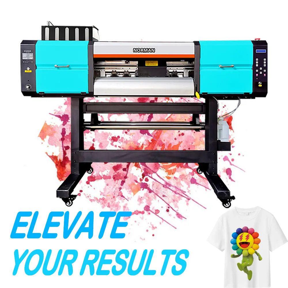 Norman I3200 Dtf Printer For T-Shirt Custom Heater Transfer Pet Film Printer Powder Shaking Printing Machine Cmyk+White