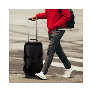 Factory Price Travel Bags Leisure Style PVC Leather Luggage with Soft Handles Smooth Wheels Trolley Zipper Closure