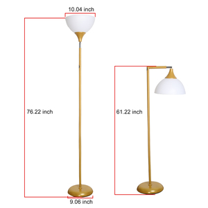 360 Adjustable Modern LED Office Floor <b>Lamp</b> <b>Remote</b> <b>Controlled</b> Dimmable Light Sturdy Lampshade Bulb Replaceable Firm Base - Product Image 6