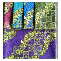 Tissu africain personnalisé ankara en polyester, véritable wax imprimé, java