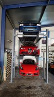 Apilador de coche Triple, elevador de estacionamiento de 4 postes para 3 coches