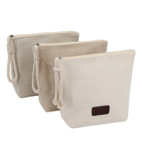 Sac cadeau en toile tendance avec fermeture éclair, motif arc-en-ciel recyclable, pour accessoires de voyage et trousse de toilette