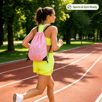 Sac à dos de sport, fitness et voyage imperméable de haute qualité avec logo personnalisé, sac à cordon en polyester 210D pas cher