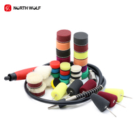 Kit de polissage portable pour voiture, mini, avec disques abrasifs grossiers de grain 3000, tampons de polissage pour correction de peinture, pour surface de voiture