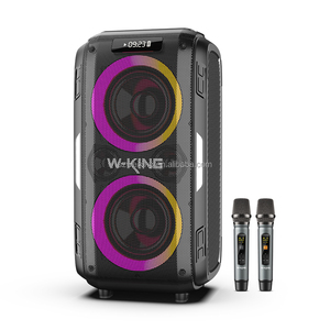 W-KING T9 Pro High-end <b>Wireless</b> Party Speaker, 120W Output, TWO <b>Microphones</b>, Support Guitar Input Small Speaker - Product Image 1