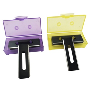 Carbon Steel Slotted <b>Round</b> Corner Double Edge <b>Carpet</b> Knife Blades - Product Image 1
