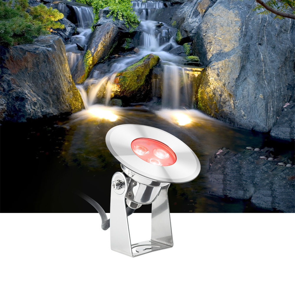 DC24V SS316L 5W IP68 Structure Waterproof RGB External Control Swimming Pool Light
