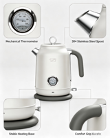 Bouilloire électrique en acier inoxydable de haute qualité Hotsy, nouvelle arrivée, 1,7 L, contrôle de la température