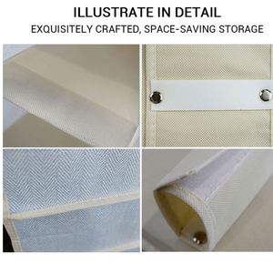 6 Shelf Hanging Clothes Storage Organizer Collapsible Accessory Shelves Hanging Closet Organizers Used for <b>Wardrobe</b> - Product Image 3