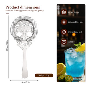 Nuovo Prodotto 2026: Hawthorne Strainer per Cocktail da Bar con Molla ad Alta Densità per Boston Shaker e <span class=keywords><strong>Bicchieri</strong></span> da Miscelazione - Product Image 2