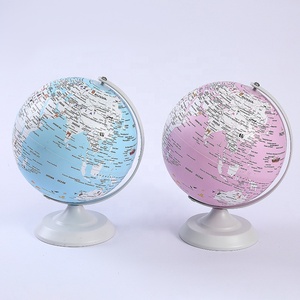 BSCI Factory 20cm PINK Globe Cartoon Map illumina il giocattolo del globo - Product Image 6