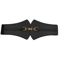 Ceinture Élastique Large à Boucle en Alliage, Accessoire de Vêtement pour Femme, Utilisation Quotidienne ou Festivités
