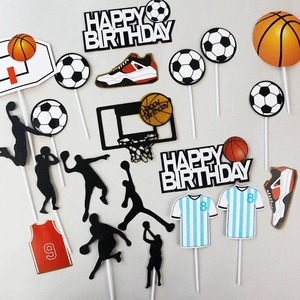 Ensemble <span class=keywords><strong>de</strong></span> décorations pour gâteau d'anniversaire sur le thème du football, comprenant <span class=keywords><strong>un</strong></span> ballon <span class=keywords><strong>de</strong></span> football, une porte et des accessoires <span class=keywords><strong>de</strong></span> joueur pour les fournitures <span class=keywords><strong>de</strong></span> fête - Product Image 6