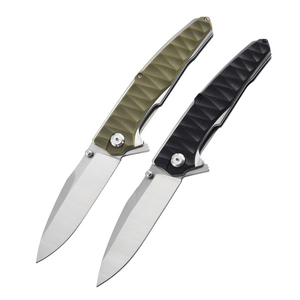 HL Mejor Precio de Fábrica Cuchillo de Bolsillo Táctico Plegable Multifuncional de Grado Industrial Acero D2 Mango G10 para Camping con Apertura por Pulgar - Product Image 1