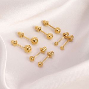 3mm 4mm 5mm 6mm Stainless Steel Ball <b>Post</b> <b>Earring</b> Gold Plated Jewelry 2026 - Product Image 3