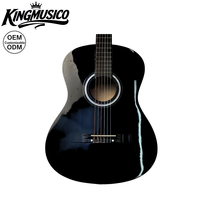 Guitare classique pleine taille avec corps en tilleul, touche teintée, cordes en acier, idéale pour les débutants, les étudiants et la pratique