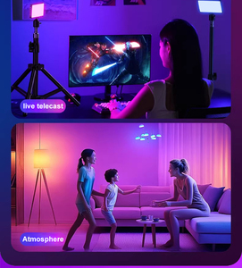 Service OEM ODM, lumière <span class=keywords><strong>selfie</strong></span> compacte à <span class=keywords><strong>profil</strong></span> bas avec batterie 3500 mAh pour YouTube Vlog, lumière <span class=keywords><strong>selfie</strong></span> RGB - Product Image 6