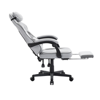 Chaise de bureau gaming professionnelle en cuir inclinable et pivotante pour PC et jeux de course