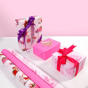 Papel de regalo coloreado de alta calidad, 80g, 43*300 cm, embalaje de Navidad, papel de regalo - Product Image 5