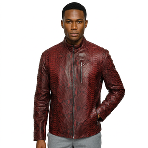 Veste de moto en cuir véritable pour homme IQBAL & YASMEEN, style motard, respirante, coupe-vent, légère, décontractée. - Product Image 3