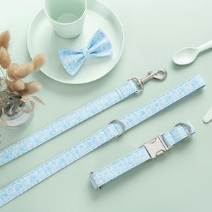 <span class=keywords><strong>Collar</strong></span> de perro de algodón de alta calidad con diseño de animales de lujo, decoración de remaches, suministros duraderos para mascotas, juego de correa de fábrica personalizada - Product Image 2