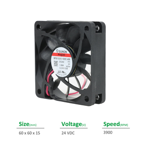 Ventilador Axial SUNON MF60152V2-1000C-A99 Eléctrico OEM/ODM 60x60x15mm 24VDC 40mA 1.06W 3900RPM 22.8CFM con Rodamiento de Vapor para Gabinetes e Inversores - Product Image 2
