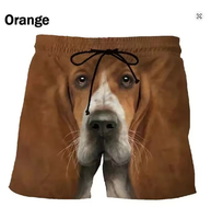 Nouveaux shorts d'été pour hommes à imprimé 3D visage d'animal amusant, motifs chien et éléphant, maillots de bain, shorts de plage pour les vacances