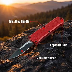 <span class=keywords><strong>Couteau</strong></span> tactique EDC portable mini en gros, lame avant 7CR13MOV en acier inoxydable, manche en alliage de zinc, <span class=keywords><strong>couteau</strong></span> de poche utilitaire EDC pour l'extérieur - Product Image 4