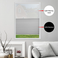 Precio de fábrica, persianas de nido de abeja con filtrado de luz, persianas de nido de abeja motorizadas ZigBee día y noche, persianas de ventana celulares para el hogar