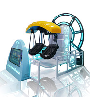 Simulador de Montaña Rusa con Silla Voladora 9D VR para Interiores, Máquina de Movimiento Oscilante para Parques de Aventuras, Centros Comerciales y Salas de Juegos Comerciales, de Metal