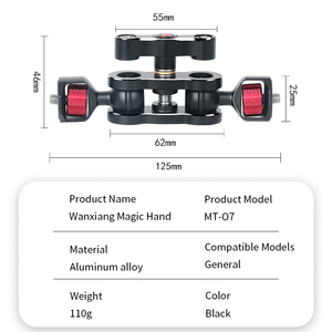<span class=keywords><strong>360</strong></span> Độ Xoay Hợp Kim Nhôm Đa Chức Năng Ma Thuật Cánh Tay Bóng Đầu Cài Đặt Máy Tính Để Bàn Máy Ảnh Cua Clip Nhiếp Ảnh Khung - Product Image 3