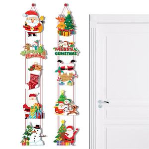 Feliz Navidad puerta colgante Banner Santa Claus muñeco de nieve pareado Navidad 2024 FIESTA DE Navidad decoración del hogar 2025 - Product Image 4