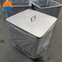Chariot de transfert de viande et de sabots en acier inoxydable 304 résistant à la corrosion, 200L, épaisseur 2mm, pour abattoir, vente directe usine
