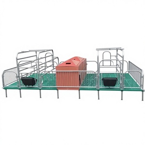 Gabbia di Parto Doppia Integrata Zincata a Caldo per Scrofe, Attrezzatura Specializzata per l'Allevamento Suino - Product Image 1