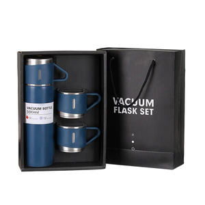 Taza Clásica de Acero Inoxidable de 500 ml, Taza Térmica de Doble Pared con Aislamiento al Vacío 304, Portátil, a Prueba de Fugas, Ecológica, con Revestimiento de Goma Antideslizante - Product Image 1